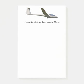 Note de post-it de Sailpane de planeur - glissant