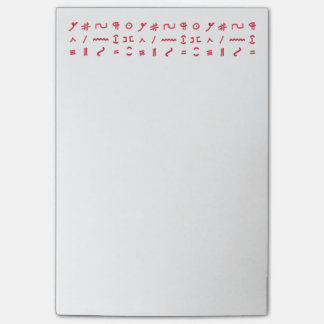 Note de post-it des marques de correcteur