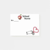 Note de post-it d'infirmière d'école (Devant)