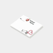 Note de post-it d'infirmière d'école (Incliné)