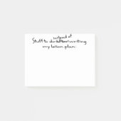 Note de post-it du professeur de temporisation (Devant)