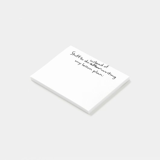 Note de post-it du professeur de temporisation (Incliné)