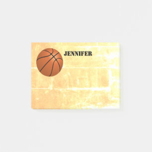 note de post-it faite sur commande de basket-ball