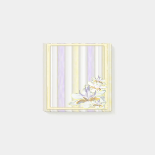 Note de post-it florale de l'abeille 3x3 (Devant)