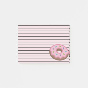 Note de post-it mignonne de beignet