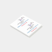 NOTE DE POST-IT POSTALE DE "STATIONNEMENT (Incliné)