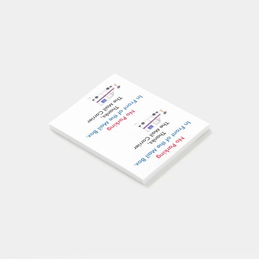 NOTE DE POST-IT POSTALE DE "STATIONNEMENT (Incliné)