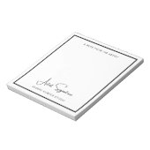 Note de signature d'art personnalisée du Bloc-note (Tourné)