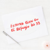 Note des mineurs chiliens Ovale Stickers (Enveloppe)