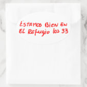 Note des mineurs chiliens Ovale Stickers (Sac)