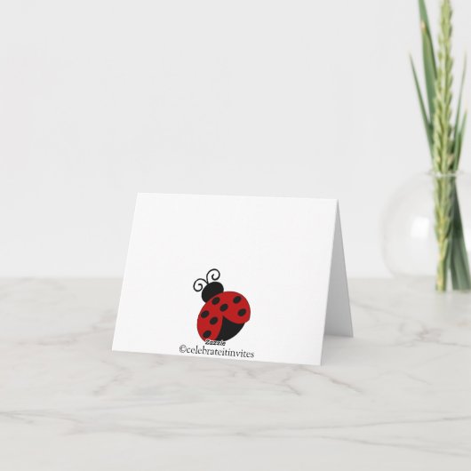Note douce de Merci de coccinelle (Dos)