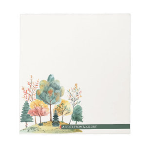Note Du Bloc-Notes De Forêt Botanique Mignonne
