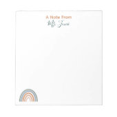 Note Du Bloc-Notes De L'Enseignant Cute Rainbow (Devant)