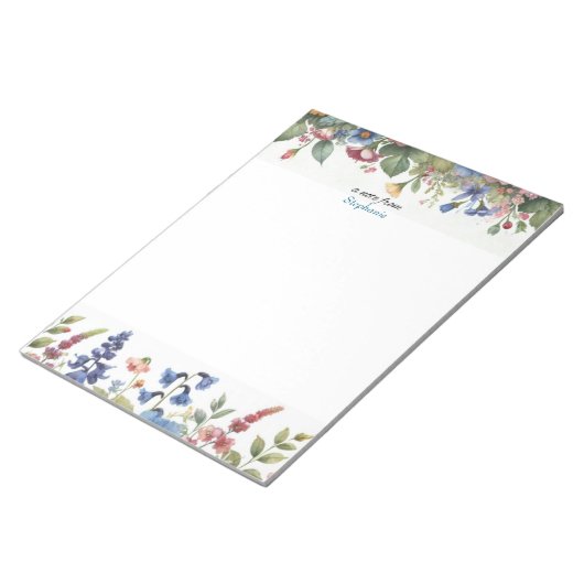 Note Du Bloc-Notes Floral Personnalisé (Incliné)