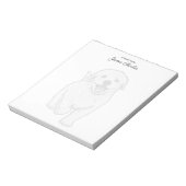 Note Du Bloc-Notes Moderne De Mignonne Golden Retr (Tourné)