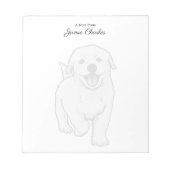 Note Du Bloc-Notes Moderne De Mignonne Golden Retr (Devant)