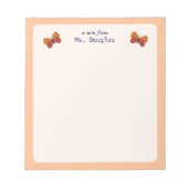 Note Du Bloc-Notes Papillon Papillon De L'Enseigna (Devant)