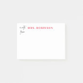 Note Du Crayon De L'Enseignant Post-it Note (Devant)