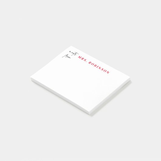 Note Du Crayon De L'Enseignant Post-it Note (Incliné)