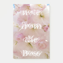 note du patron post-it notes Fleurs Roses