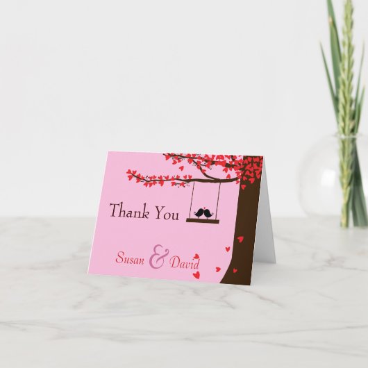 Note en baisse de Merci de chêne de coeurs (Devant)