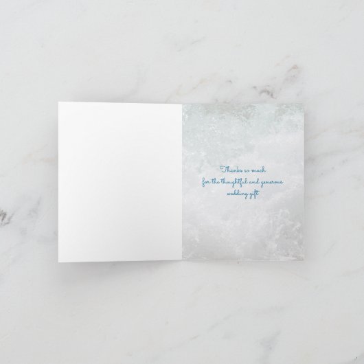 Note faite sur commande de Merci de mariage de (Intérieur)