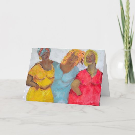 Note filles de carte s'amusant (Devant)