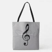 note graphique sur le sac fourre-tout gris avec no (Devant)