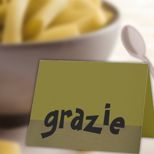 Note italienne Grazie de Merci