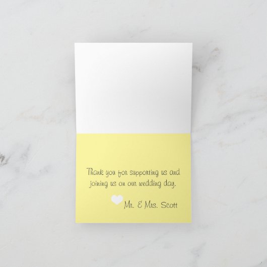 Note jaune de Merci de Chevron (Intérieur)