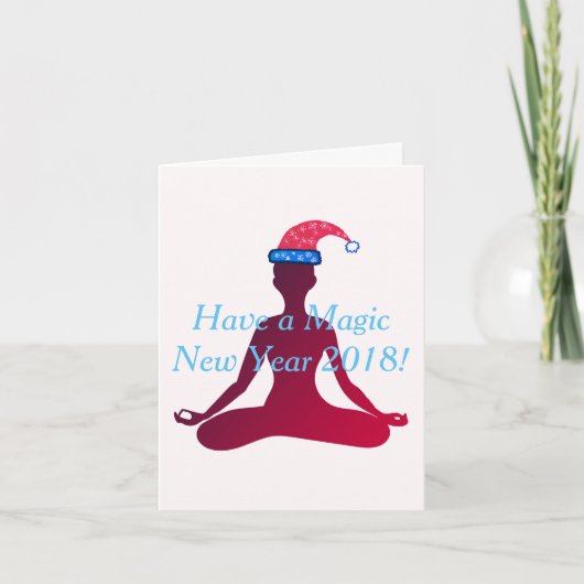 Note Kaart Happy New Year Yoga (Voorkant)