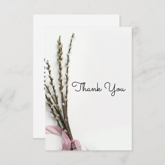 Note Mariage moderne simple Carte de remerciements (Devant / Derrière)