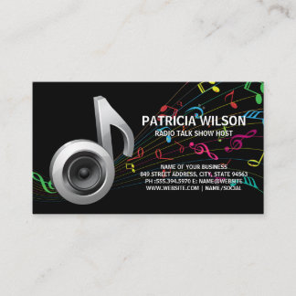 Note musicale colorée | Carte de visite du caisson