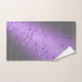 Note musicale de lune violette (Serviette à main)