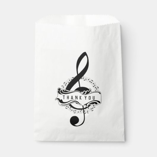 Note musicale Merci Favoriser les sacs (Devant)