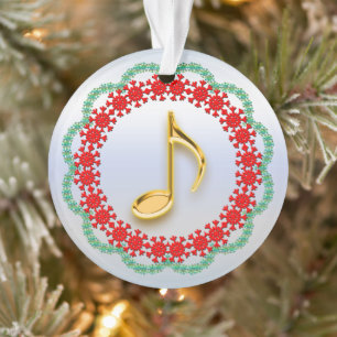 Note musicale Or en rouge vert Wreath
