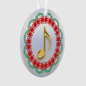 Note musicale Or en rouge vert Wreath (devant)