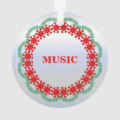 Note musicale Or en rouge vert Wreath (dos)