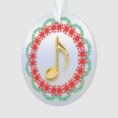 Note musicale Or en rouge vert Wreath (devant)