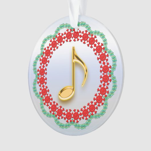 Note musicale Or en rouge vert Wreath (devant)
