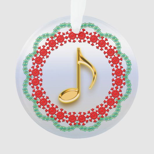 Note musicale Or en rouge vert Wreath (devant)