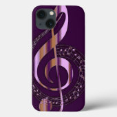Note musicale violette Coque-Mate coque iphone (Verso)