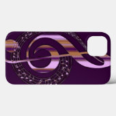 Note musicale violette Coque-Mate coque iphone (Verso (horizontal))