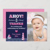 Note nautique de Merci de la photo de la fille (Devant / Derrière)