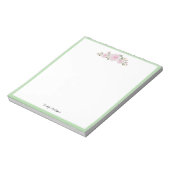 Note Pad with Name Soft Pink Roses Notitieblok (Gedraaid)