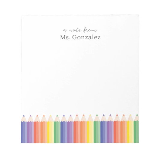 Note personnalisée du Bloc-notes de l'enseignant R (Devant)