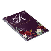 Note personnalisée Livre Plum violet Rose Gold Geo (Côté Droit)