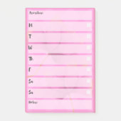 Note Pink Post-It Simple Weekly Planner (Devant)
