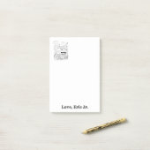 Note Post-it de coloriage de requin poisson (Sur un bureau)