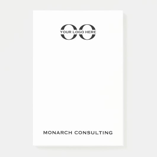 Note post-it de marque 4x6 avec logo de l'entrepri (Devant)